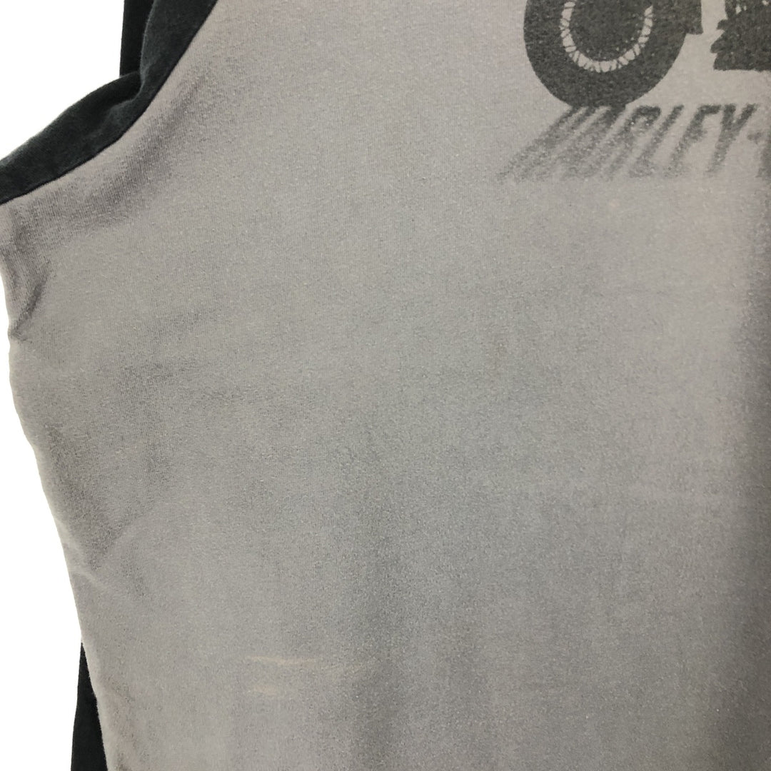 Harley-Davidson Long Sleeve T-Shirt, Men's XL Size cotton black type Vintage Second Hand