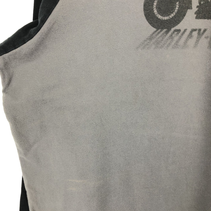 Harley-Davidson Long Sleeve T-Shirt, Men's XL Size cotton black type Vintage Second Hand