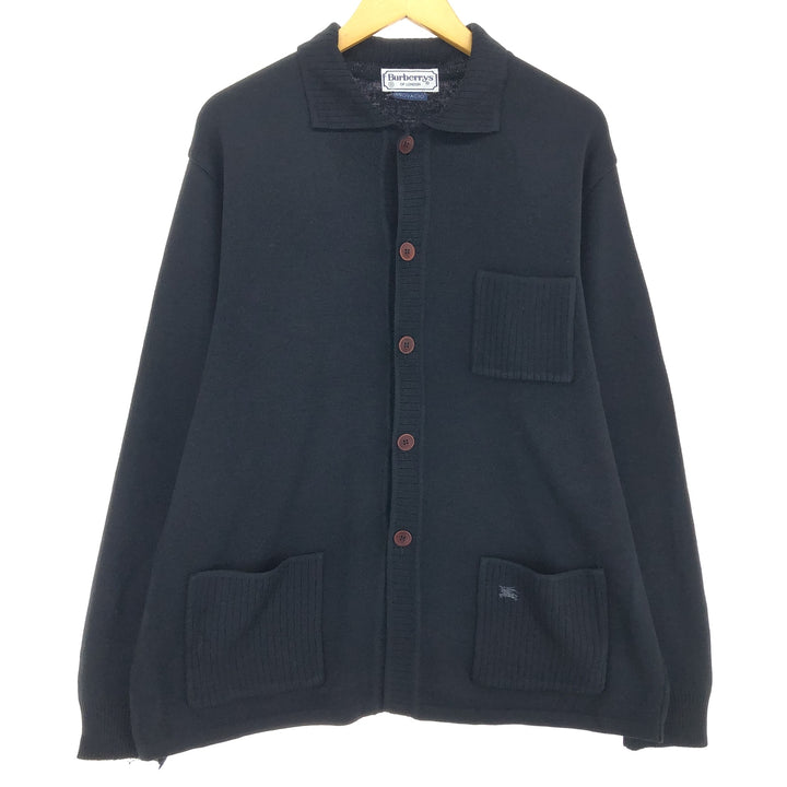 90s~ Burberry's LONDON collared wool knit cardigan, men's XL size, vintage / eaa493795