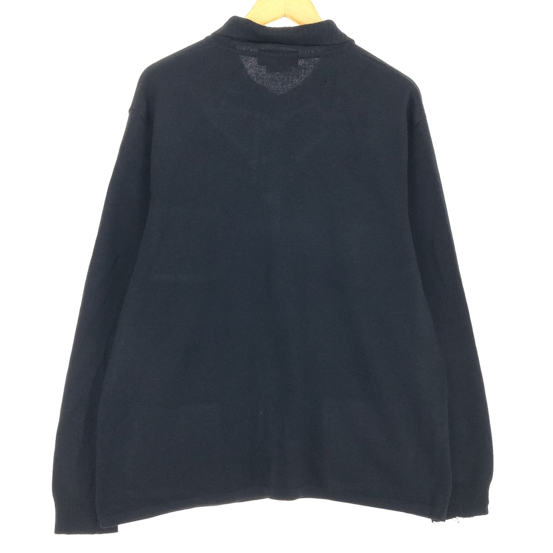 90s~ Burberry's LONDON collared wool knit cardigan, men's XL size, vintage / eaa493795