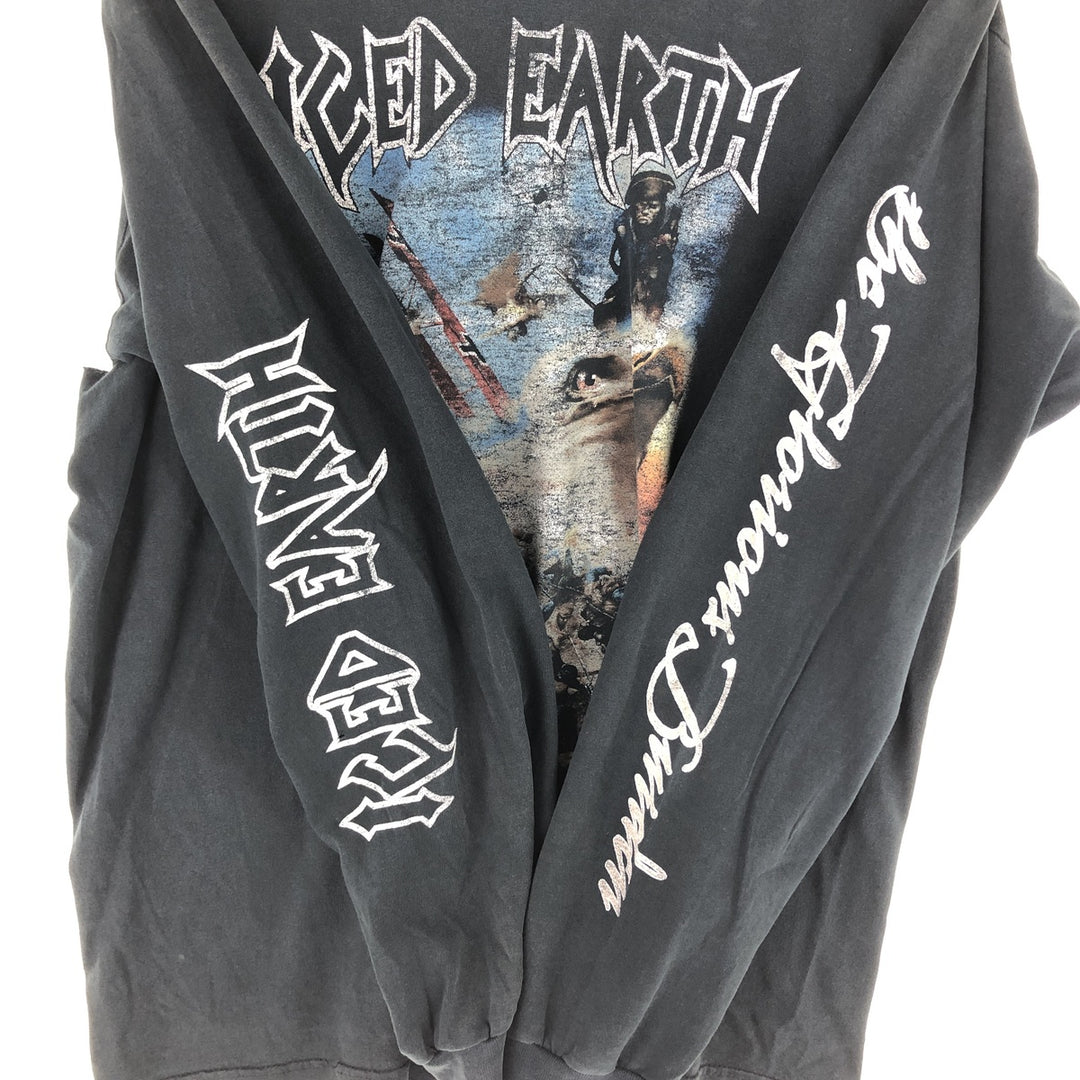 00'S Anvil ICED EARTH Long Sleeve T-Shirt Band Tee Men's Size L /eaa493824