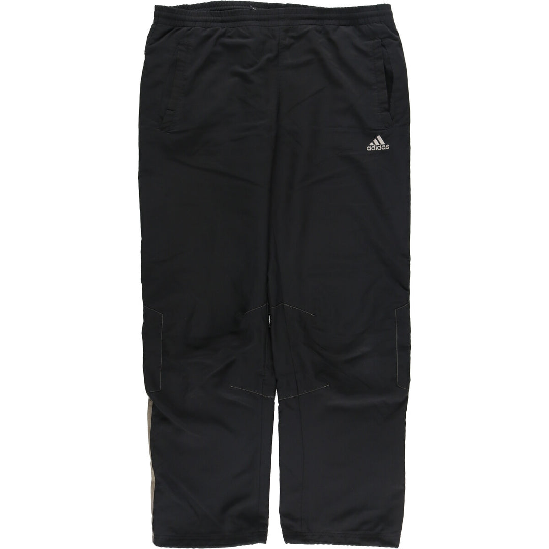 00'S Adidas warm-up pants, nylon pants, rustling pants, men's size M polyester black type Vintage Second Hand