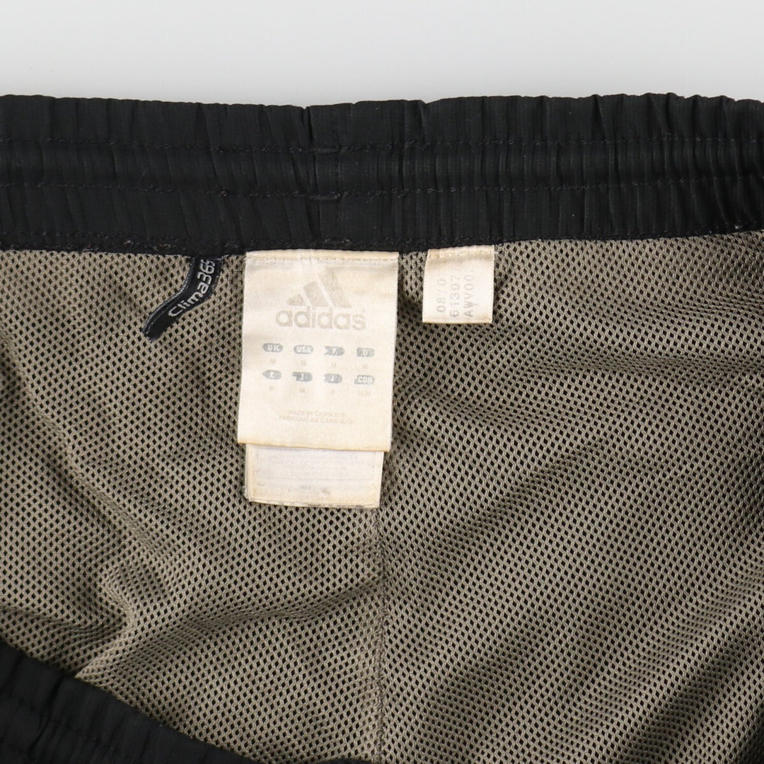 00'S Adidas warm-up pants, nylon pants, rustling pants, men's size M polyester black type Vintage Second Hand