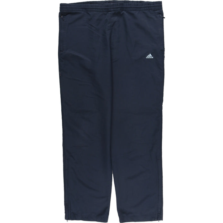 00'S Adidas warm-up pants, nylon pants, rustling pants, men's size M polyester navy blue type Vintage Second Hand