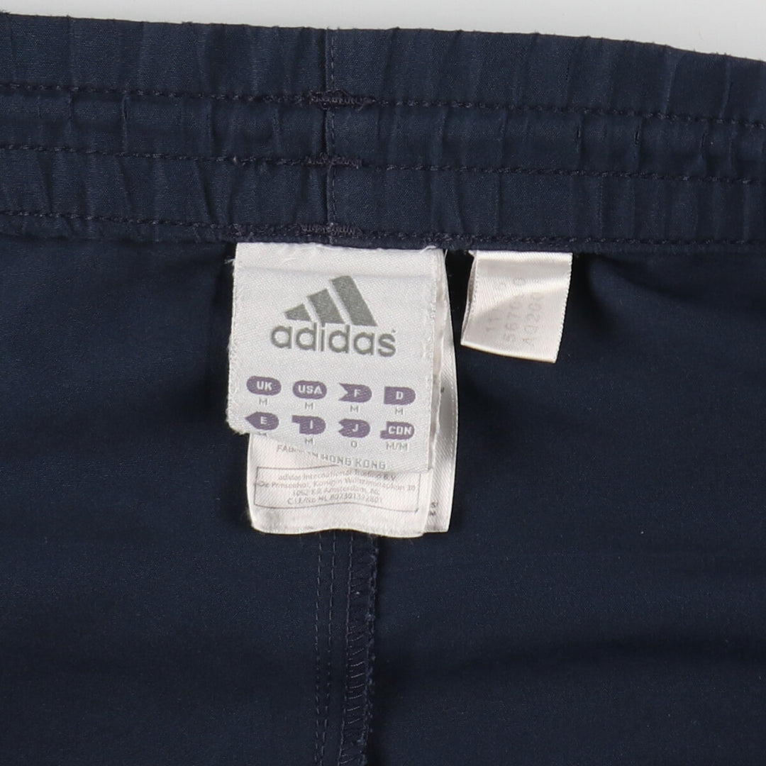 00'S Adidas warm-up pants, nylon pants, rustling pants, men's size M polyester navy blue type Vintage Second Hand