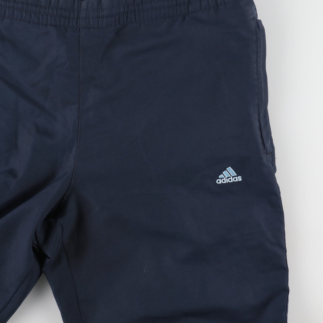 00'S Adidas warm-up pants, nylon pants, rustling pants, men's size M polyester navy blue type Vintage Second Hand