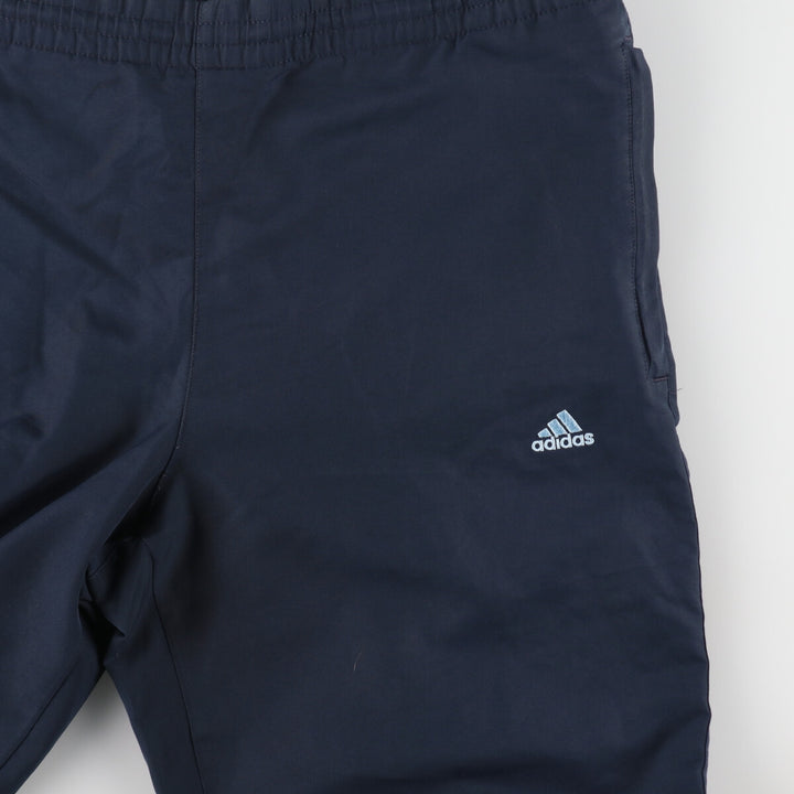 00'S Adidas warm-up pants, nylon pants, rustling pants, men's size M polyester navy blue type Vintage Second Hand