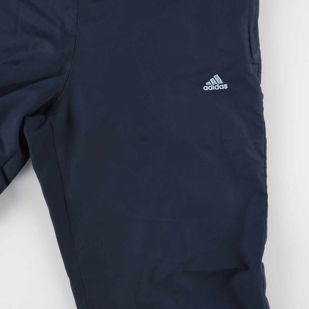 00'S Adidas warm-up pants, nylon pants, rustling pants, men's size M polyester navy blue type Vintage Second Hand