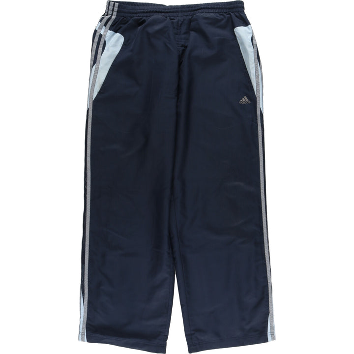 00'S Adidas warm-up pants, nylon pants, rustling pants, men's size L polyester navy blue type Vintage Second Hand