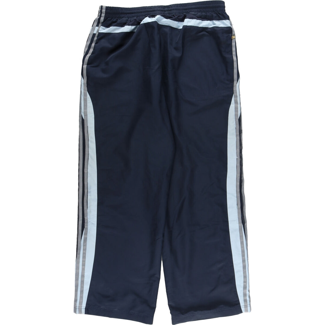 00'S Adidas warm-up pants, nylon pants, rustling pants, men's size L polyester navy blue type Vintage Second Hand
