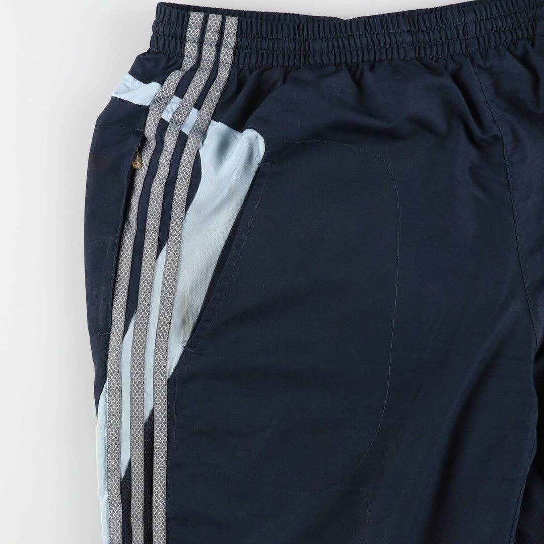 00'S Adidas warm-up pants, nylon pants, rustling pants, men's size L polyester navy blue type Vintage Second Hand