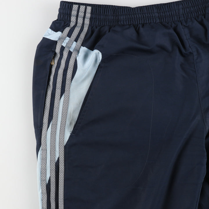 00'S Adidas warm-up pants, nylon pants, rustling pants, men's size L polyester navy blue type Vintage Second Hand