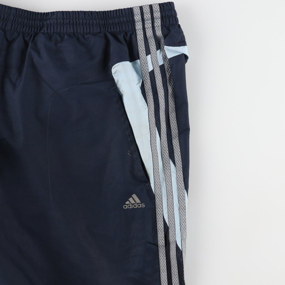 00'S Adidas warm-up pants, nylon pants, rustling pants, men's size L polyester navy blue type Vintage Second Hand