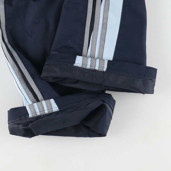00'S Adidas warm-up pants, nylon pants, rustling pants, men's size L polyester navy blue type Vintage Second Hand