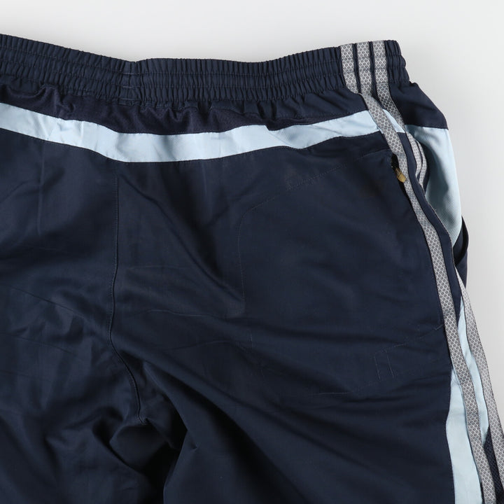 00'S Adidas warm-up pants, nylon pants, rustling pants, men's size L polyester navy blue type Vintage Second Hand