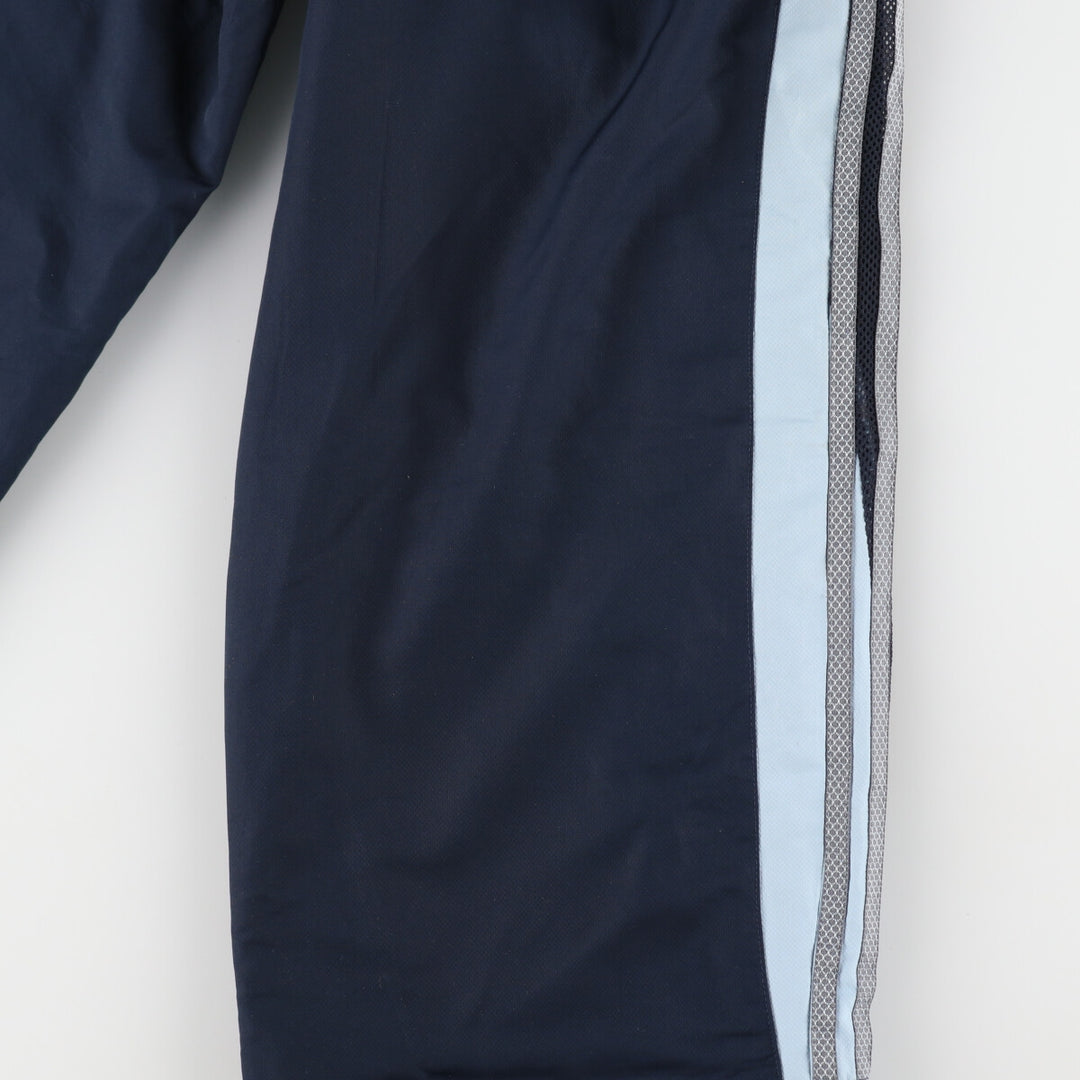 00'S Adidas warm-up pants, nylon pants, rustling pants, men's size L polyester navy blue type Vintage Second Hand