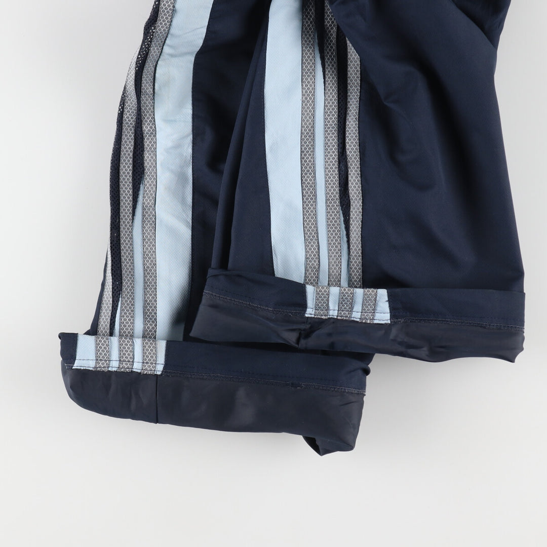 00'S Adidas warm-up pants, nylon pants, rustling pants, men's size L polyester navy blue type Vintage Second Hand