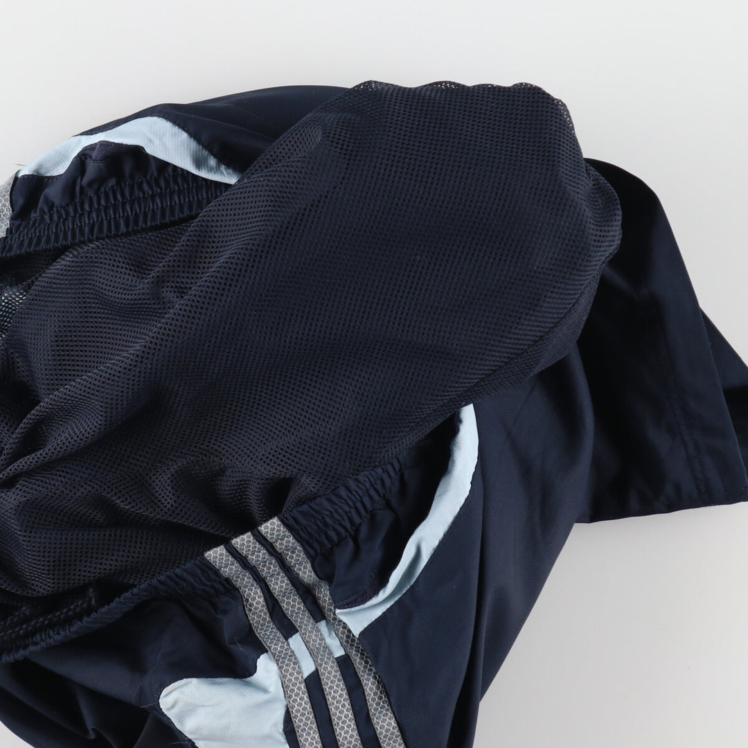 00'S Adidas warm-up pants, nylon pants, rustling pants, men's size L polyester navy blue type Vintage Second Hand