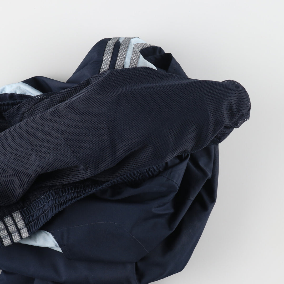 00'S Adidas warm-up pants, nylon pants, rustling pants, men's size L polyester navy blue type Vintage Second Hand