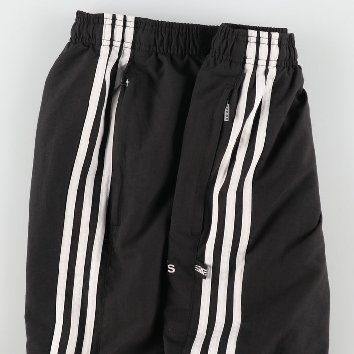 00'S Adidas warm-up pants, nylon pants, rustling pants, men's size M polyester black type Vintage Second Hand