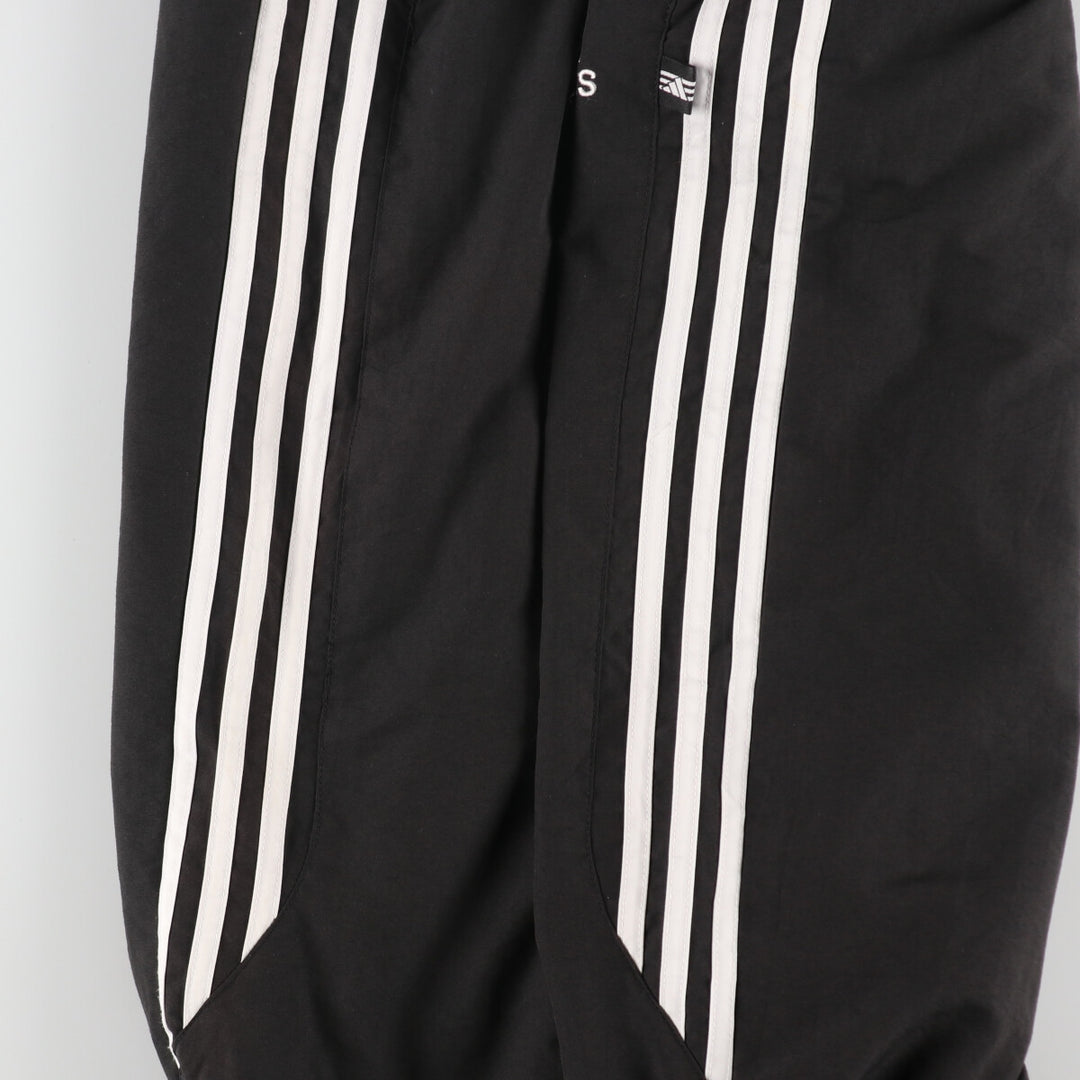 00'S Adidas warm-up pants, nylon pants, rustling pants, men's size M polyester black type Vintage Second Hand