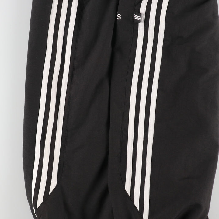 00'S Adidas warm-up pants, nylon pants, rustling pants, men's size M polyester black type Vintage Second Hand