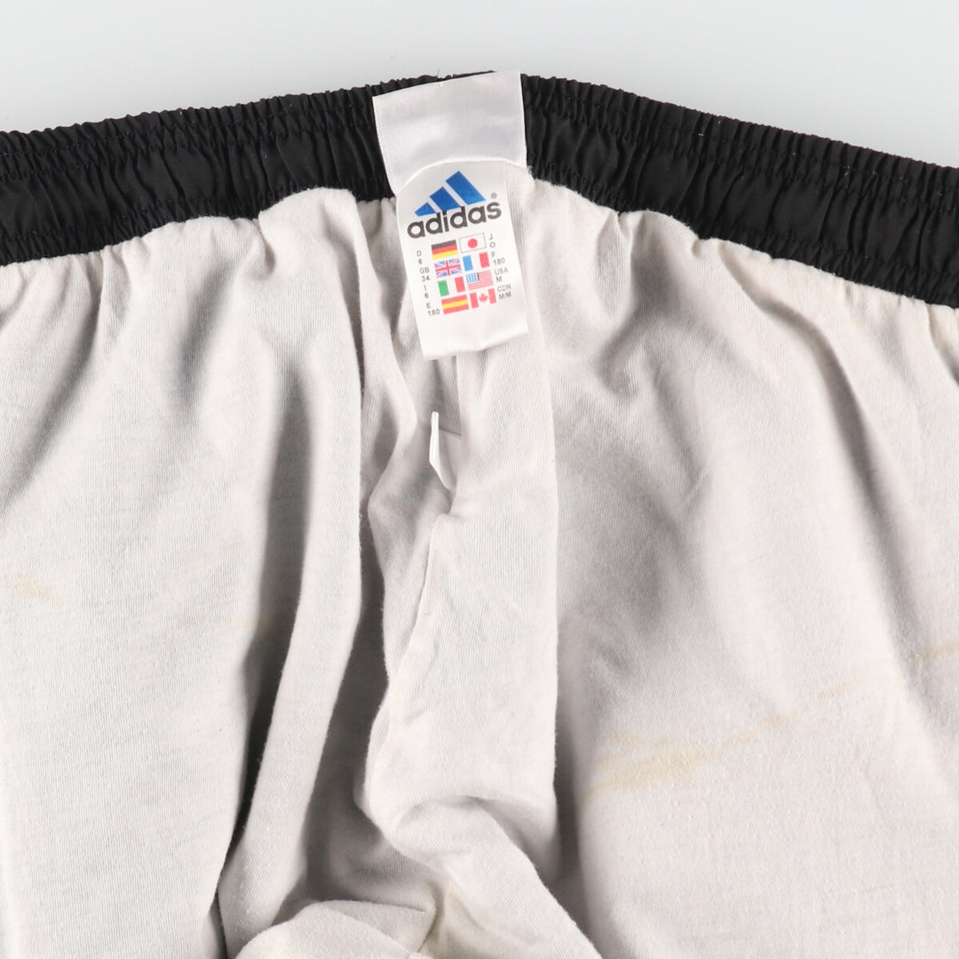 00'S Adidas warm-up pants, nylon pants, rustling pants, men's size M polyester black type Vintage Second Hand