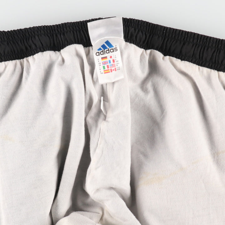 00'S Adidas warm-up pants, nylon pants, rustling pants, men's size M polyester black type Vintage Second Hand