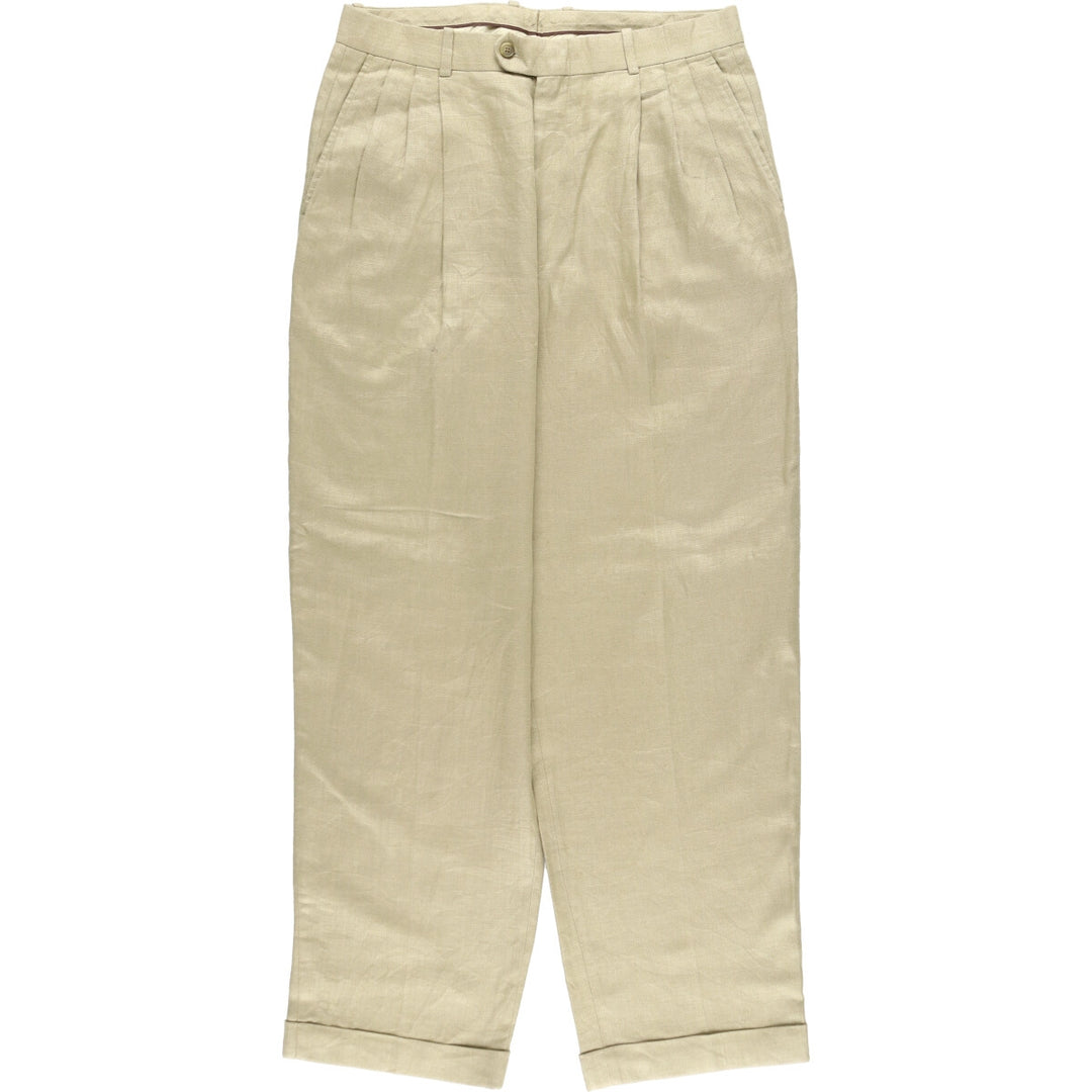 CLIFFORD Three-pleat linen pants slacks for men, equivalent to W32 / eaa493865