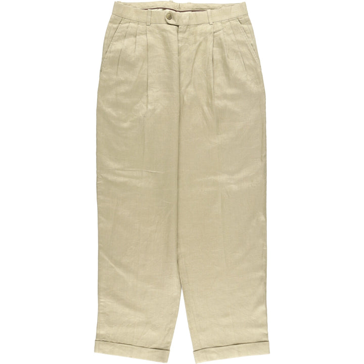 CLIFFORD Three-pleat linen pants slacks for men, equivalent to W32 / eaa493865