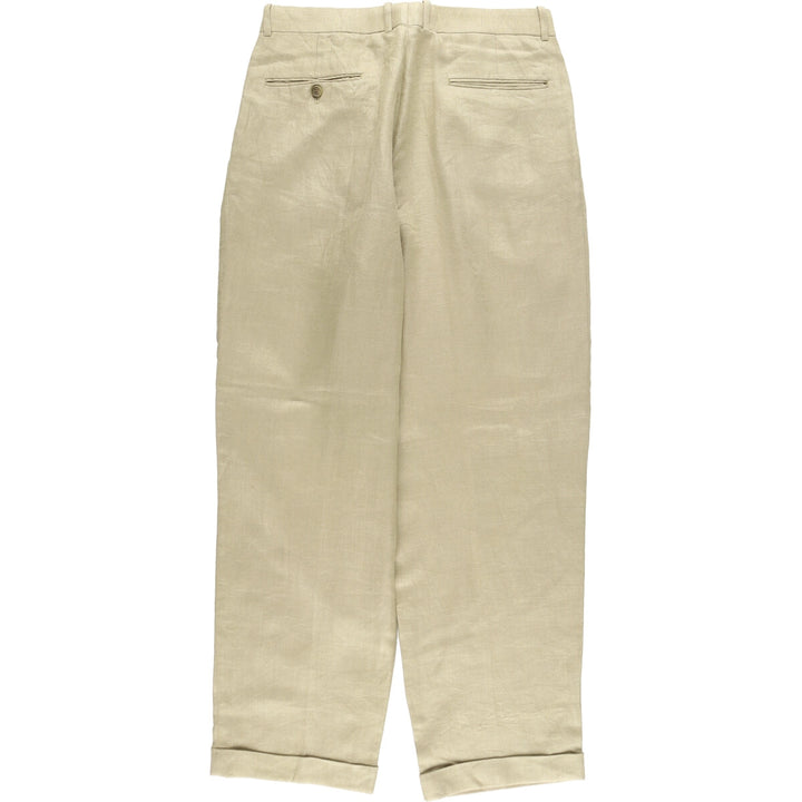 CLIFFORD Three-pleat linen pants slacks for men, equivalent to W32 / eaa493865