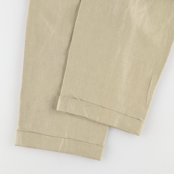 CLIFFORD Three-pleat linen pants slacks for men, equivalent to W32 / eaa493865