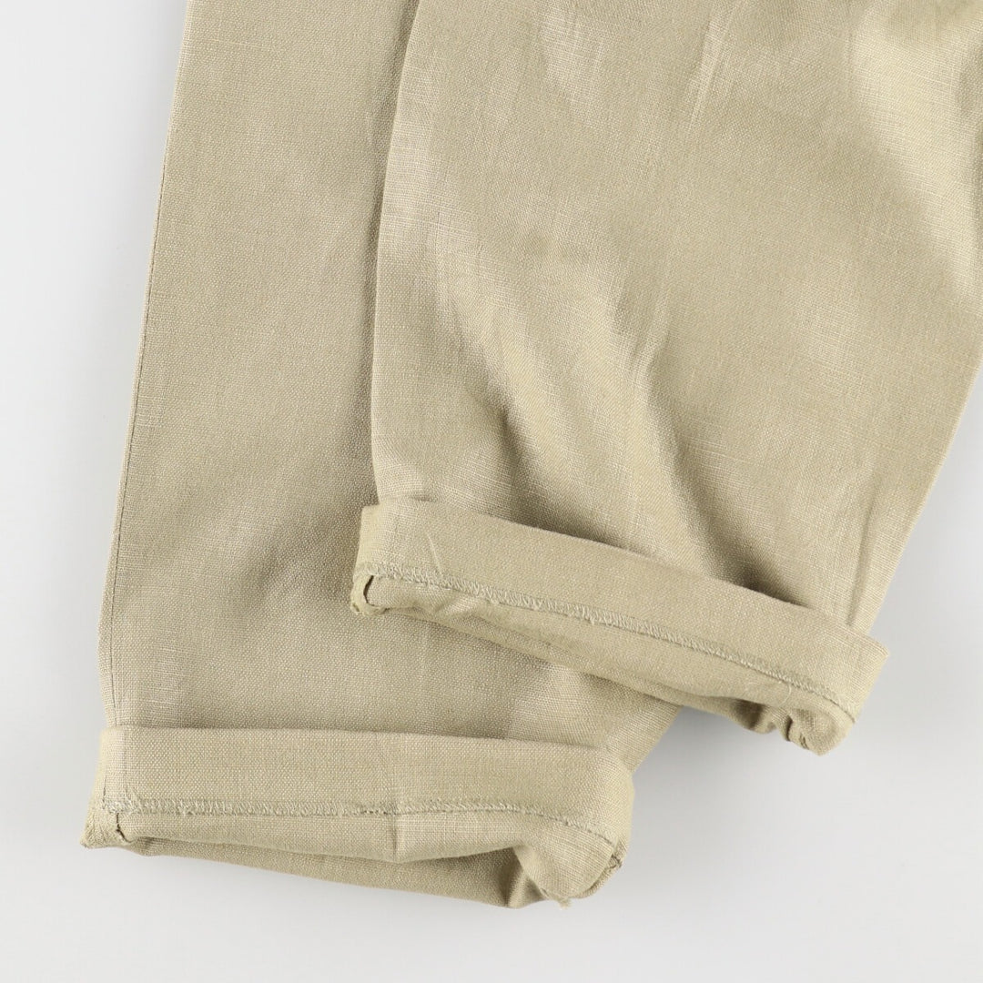 CLIFFORD Three-pleat linen pants slacks for men, equivalent to W32 / eaa493865