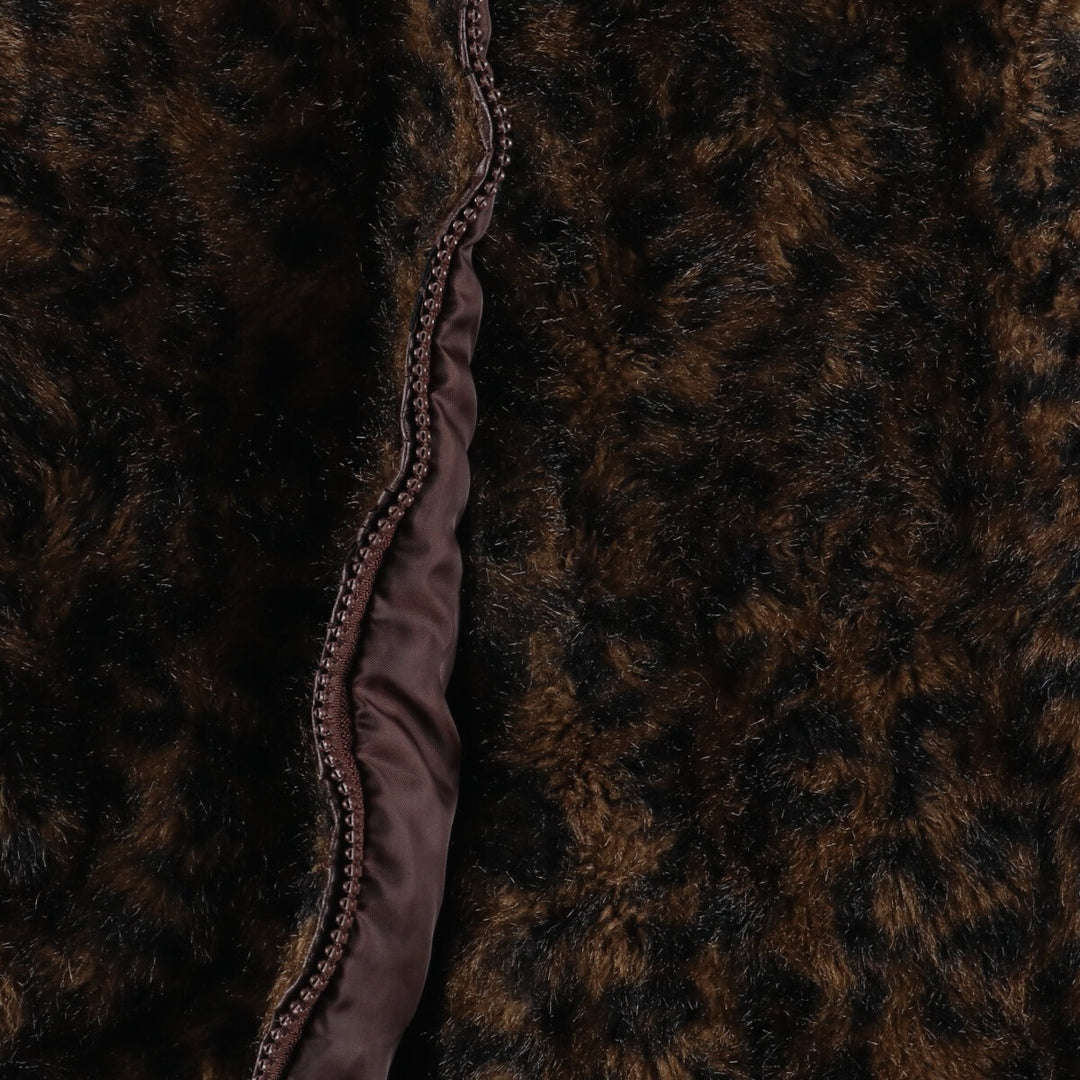 SHAVER LAKE Leopard Pattern fur vest for women, size L /eaa493910