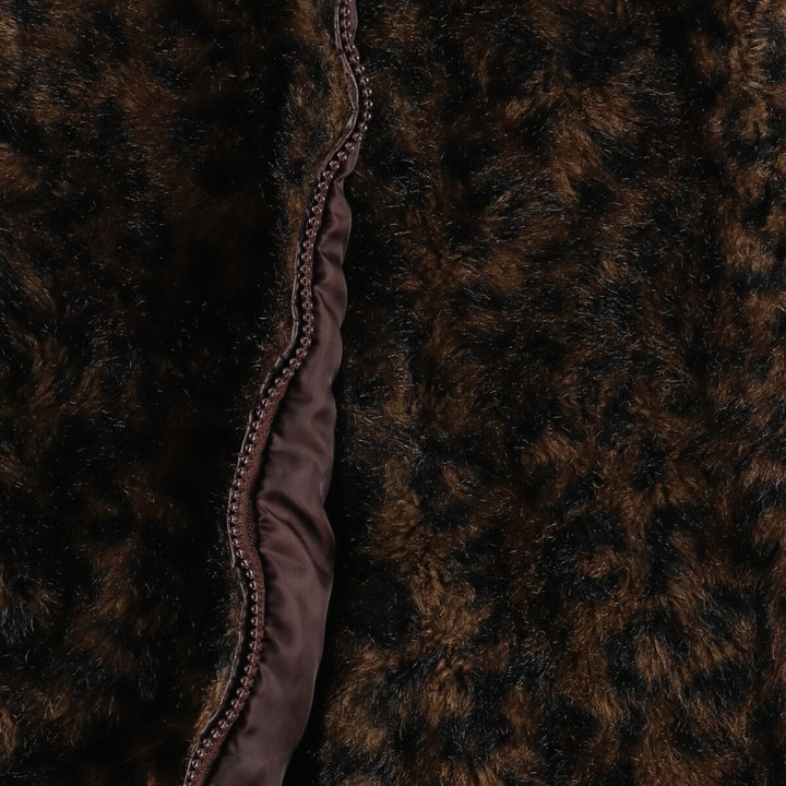 SHAVER LAKE Leopard Pattern fur vest for women, size L /eaa493910