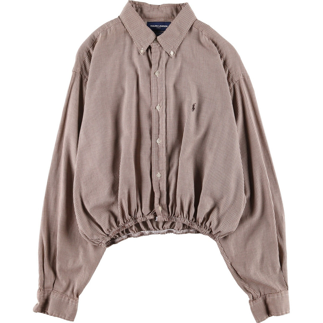 Ralph Lauren POLO GOLF TILDEN Remake Long Sleeve Button Down Check Shirt Women's XL /eaa493945