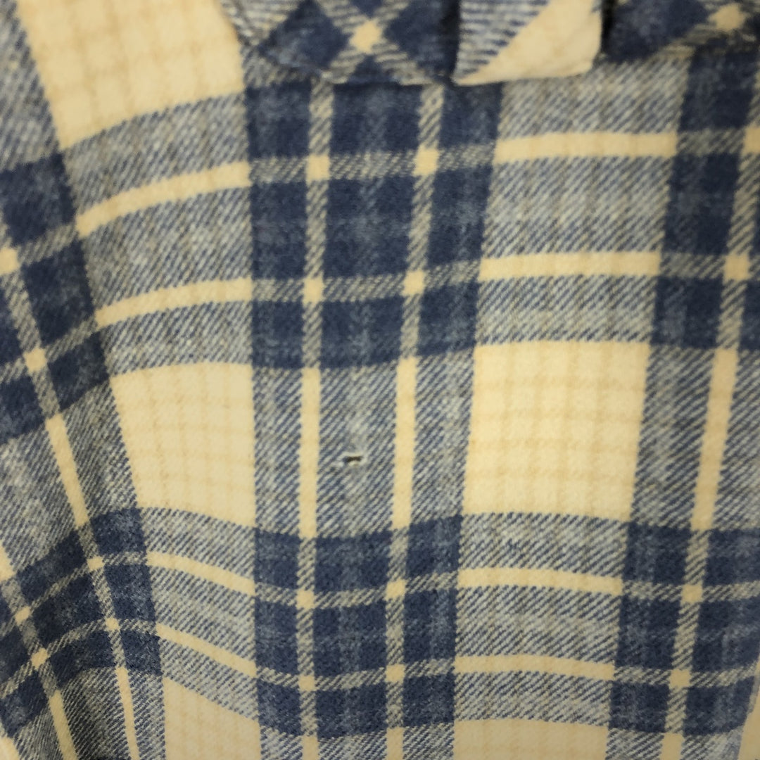 70'S Pendleton Check Pattern Wool Shirt Made in USA Men's XL Vintage /eaa493997