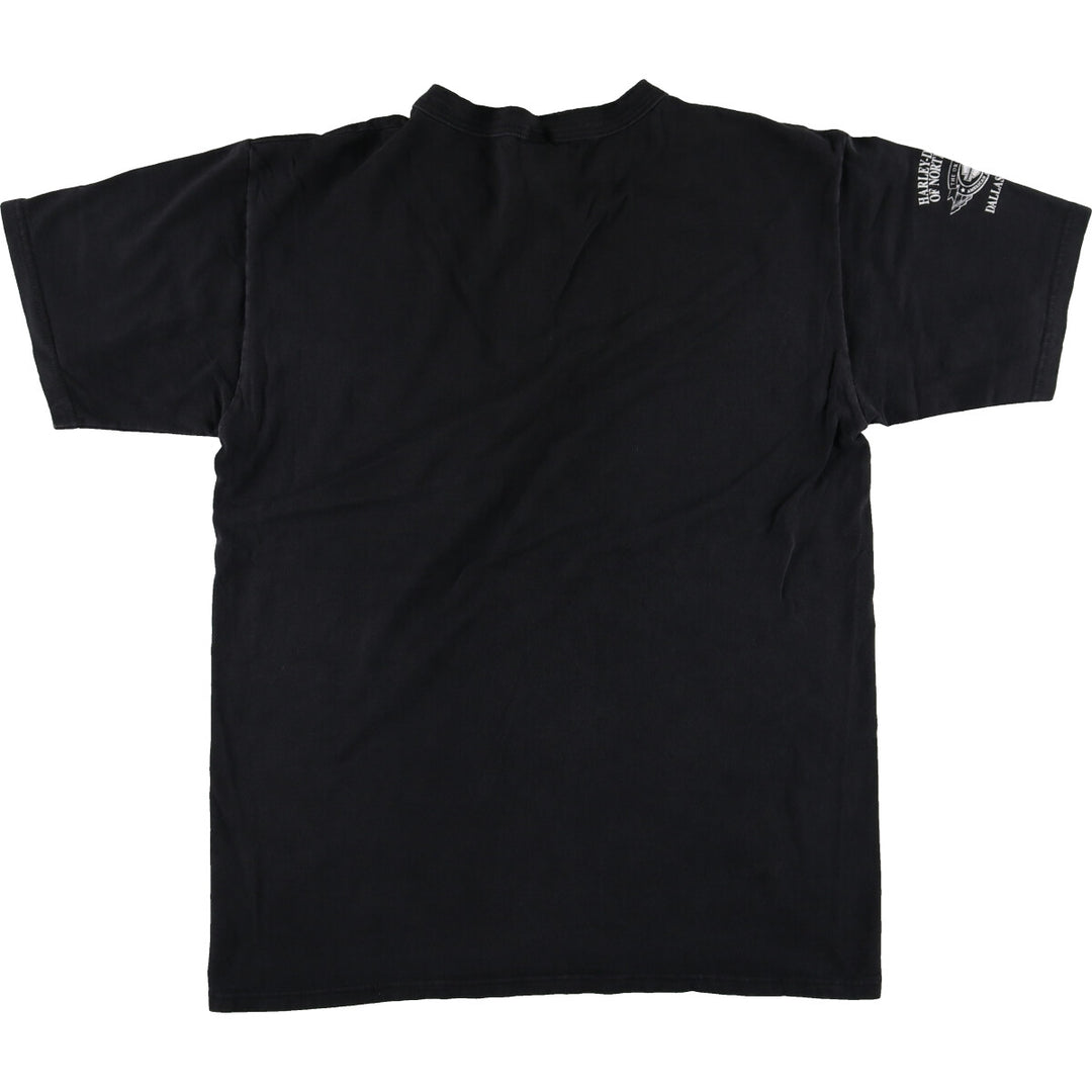 00'S Harley-Davidson Henley Neck Motorcycle Bike T-Shirt Made in USA Men's M size /eaa494000