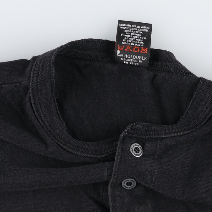 00'S Harley-Davidson Henley Neck Motorcycle Bike T-Shirt Made in USA Men's M size /eaa494000