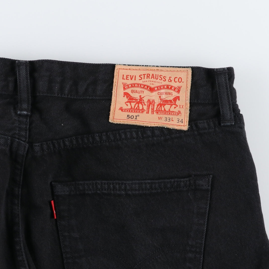 Levi's 501 Black Denim Straight Denim Pants Men's W34 equivalent / eaa494027