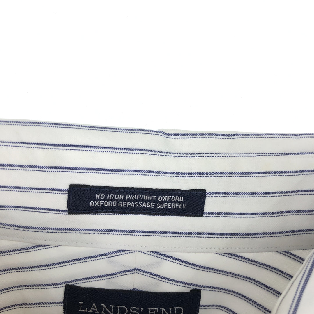 LANDS' END Long Sleeve Button-Down Striped Shirt Men's XL / eaa494068