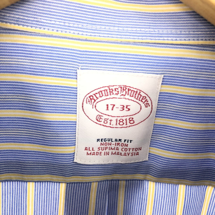 Brooks Brothers Est.1818 Wide Collar Long Sleeve Cotton Striped Shirt Men's XL /eaa494074