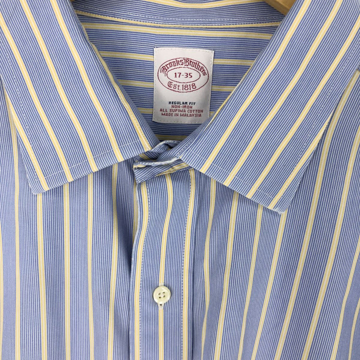 Brooks Brothers Est.1818 Wide Collar Long Sleeve Cotton Striped Shirt Men's XL /eaa494074