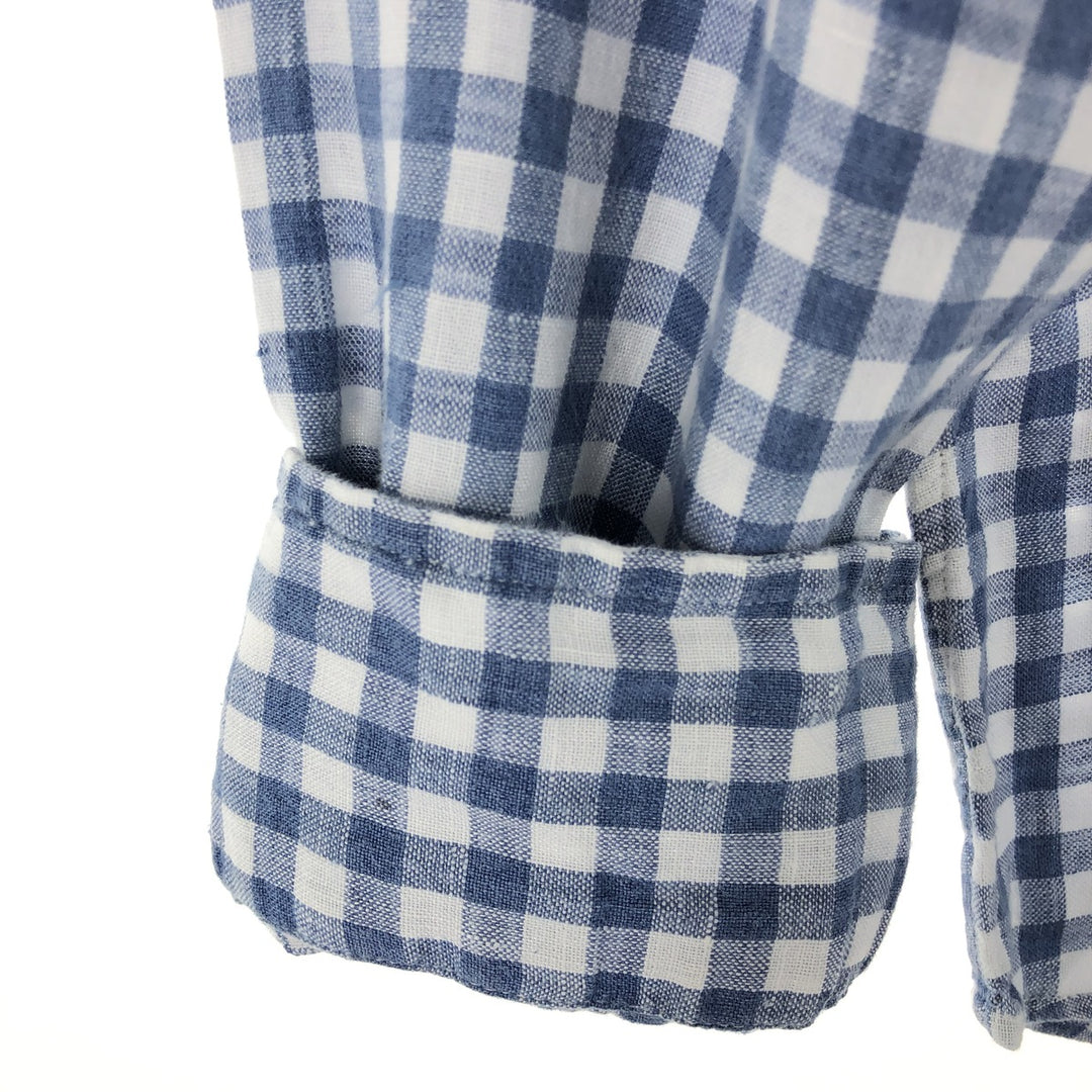 Ralph Lauren POLO RALPH LAUREN Gingham check long sleeve linen button down shirt Men's M size / eaa494205