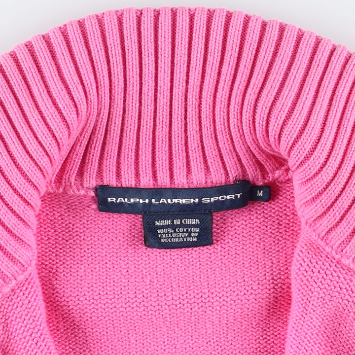 Ralph Lauren RALPH LAUREN SPORT Cotton knit full zip sweater Women's M size / eaa494220