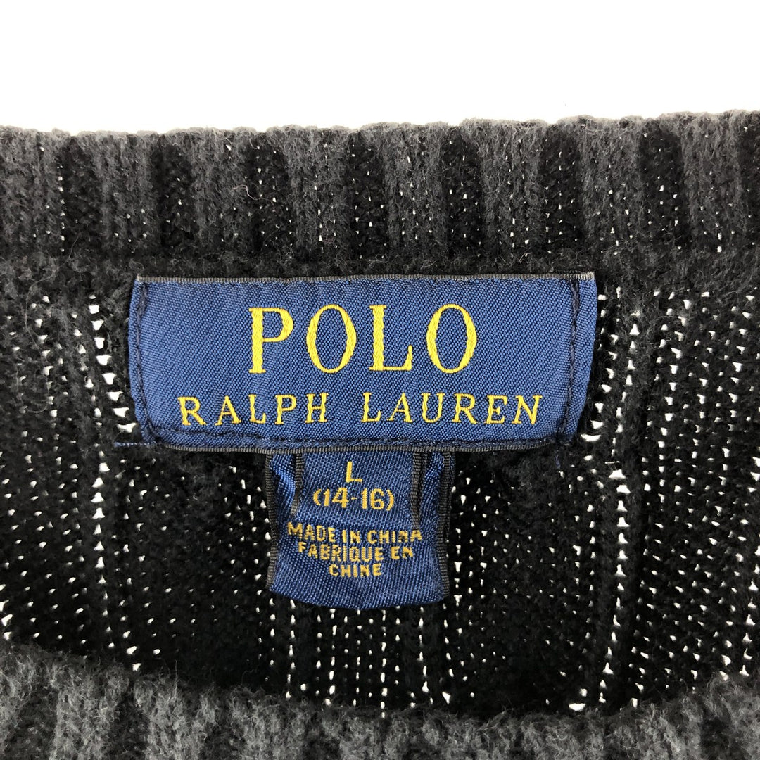 Ralph Lauren POLO RALPH LAUREN Cable knit cotton sweater Women's size L / eaa494239