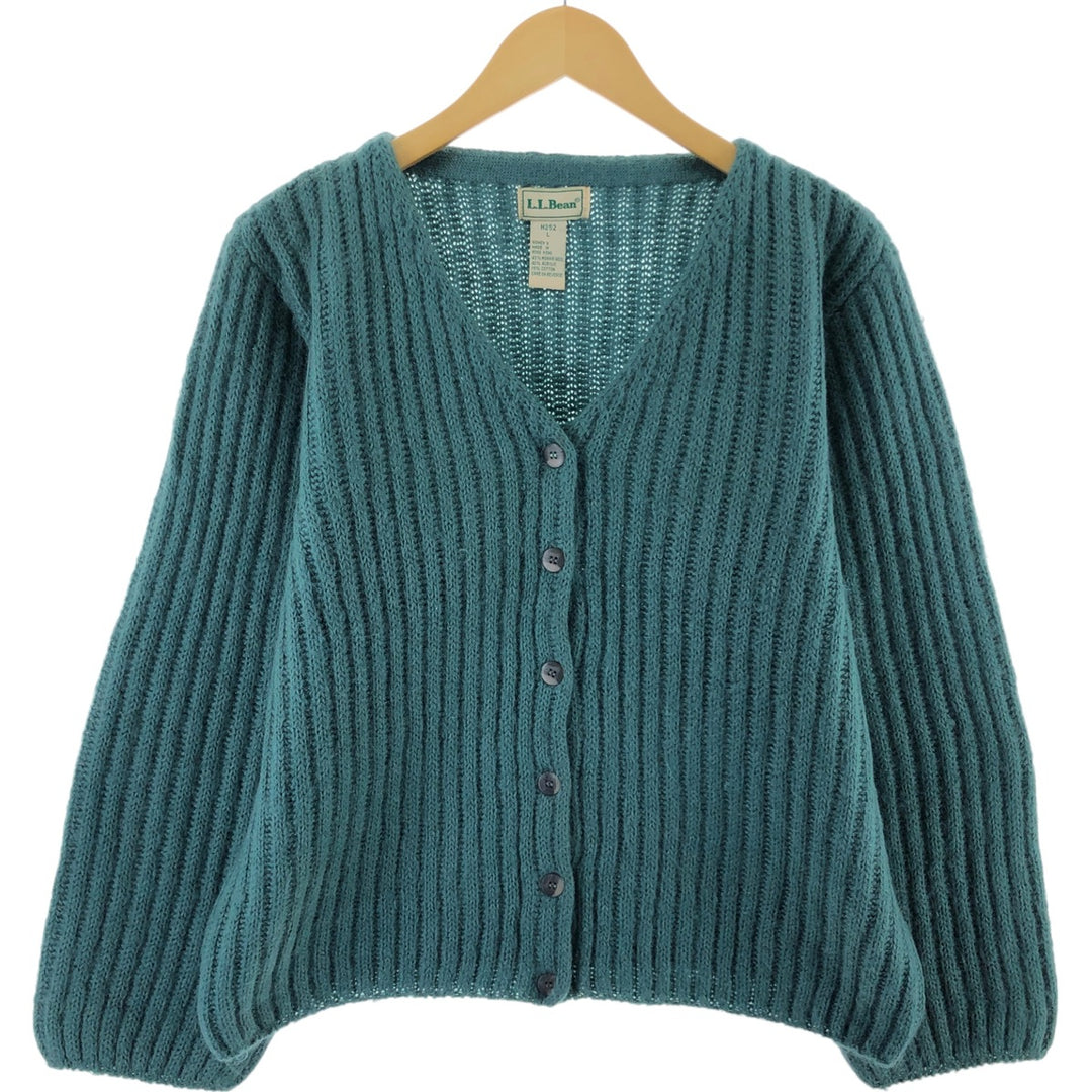 80'S LLBean Ribbed Mohair x Acrylic Knit Cardigan, Women's Size L, Vintage /eaa494245