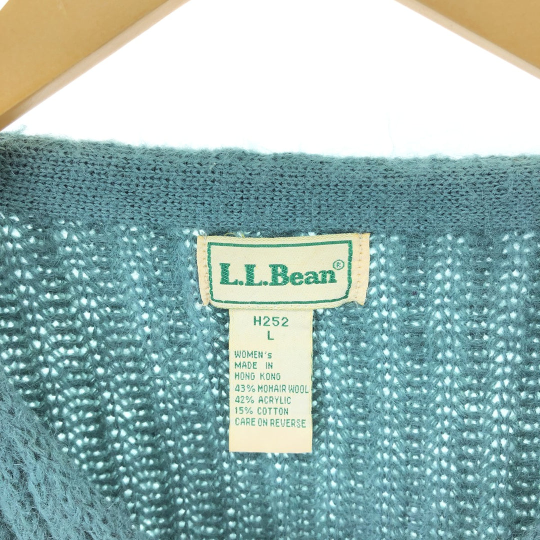 80'S LLBean Ribbed Mohair x Acrylic Knit Cardigan, Women's Size L, Vintage /eaa494245