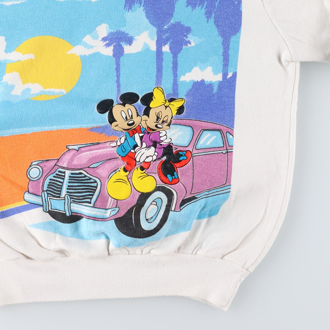 80'S DISNEY Mickey Mouse Minnie Mouse character sweatshirt, made in USA, women's size S / eaa494271