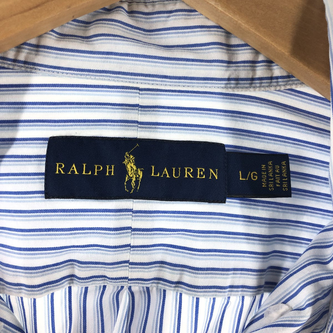 Ralph Lauren long sleeve button down striped shirt, men's size L / eaa494279